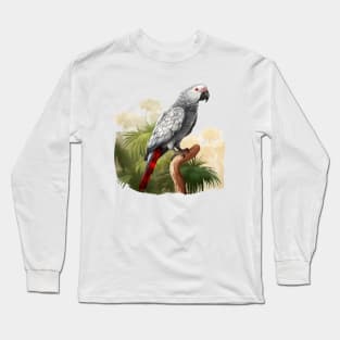 African Grey Parrot Long Sleeve T-Shirt